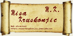 Miša Kruškonjić vizit kartica